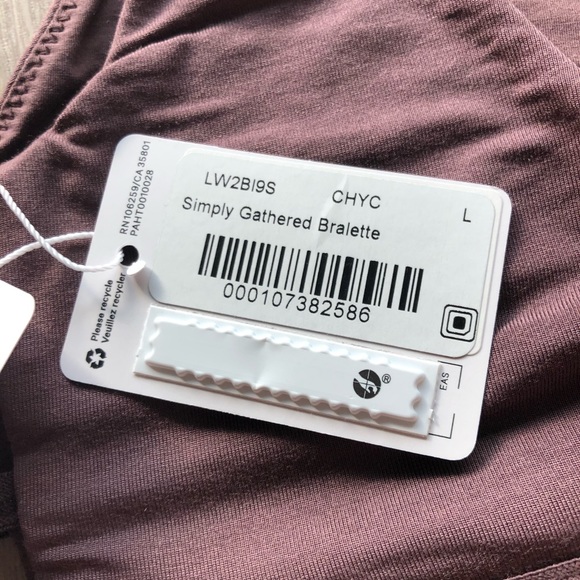 Lululemon Simply Gathered Bra - Cherry Cola - Picture 7 of 8